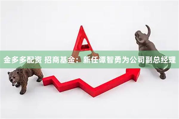 金多多配资 招商基金：新任谭智勇为公司副总经理