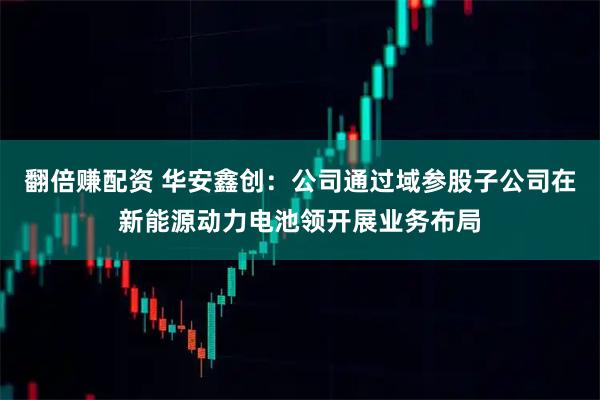 翻倍赚配资 华安鑫创：公司通过域参股子公司在新能源动力电池领开展业务布局