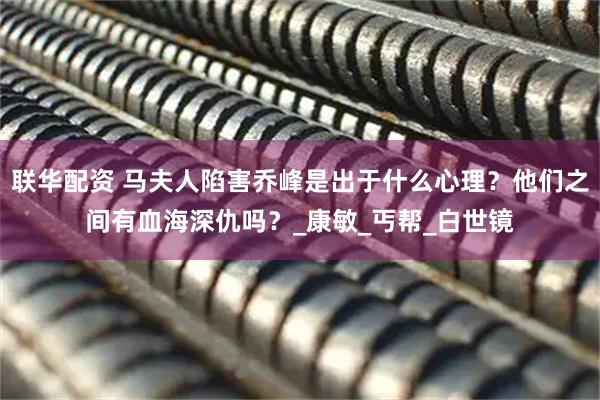 联华配资 马夫人陷害乔峰是出于什么心理？他们之间有血海深仇吗？_康敏_丐帮_白世镜